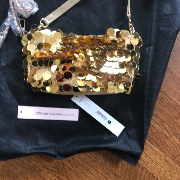 Aqua Handbags - Aqua gold beaded handbag